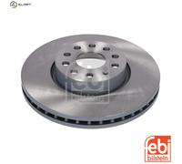 2x Brake disc Front Axle Vented 184699 FEBI BILSTEIN for VW AUDI