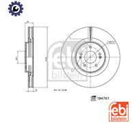 2x BRAKE DISC 184761 FOR HYUNDAI KIA