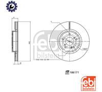 2x BRAKE DISC 186171 FOR2x BRAKE DISC 186171 FOR HONDA 45251-TLA-A00 45251-TNY