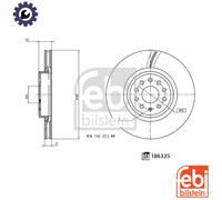 2x BRAKE DISC 186335 FOR2x BRAKE DISC 186335 FOR AUDI SKODA VW CUPRA 1EA 615