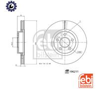 2x BRAKE DISC 196211 FOR FORD TRANSIT/CONNECT/V408/Box/Body/MPV TOURNEO/GRAND