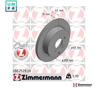 2x BRAKE DISC 200.2529.20 FOR INFINITI NISSAN GENESIS DERQR25QR25DER 2.5L 4cyl M