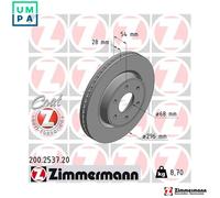 2x BRAKE DISC 200.2537.20 FOR RENAULT NISSAN NP300/Pickup/FRONTIER/NAVARA 2.3L