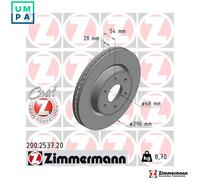 2x BRAKE DISC 200.2537.20 FOR RENAULT NISSAN NP300/Pickup/FRONTIER/NAVARA 2.3L