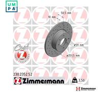 2x BRAKE DISC 230.2352.52 FOR ALFA ROMEO FIAT BRAVO/II MULTIPLA STILO/Multi 2.0L