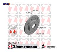 2x BRAKE DISC 230.2356.52 FOR ZASTAVA ALFA ROMEO FIAT SEICENTO/600/Hatchback 101