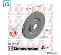 2x BRAKE DISC 230.2377.20 FOR PEUGEOT FIAT LANCIA CITROEN XFX 2.9L 6cyl 807 2.2L
