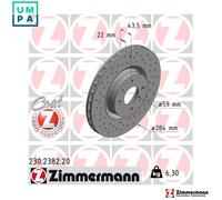 2x BRAKE DISC 230.2382.20 FOR ABARTH 500/595C/695C 500C 312A1.000/A3.000 1.4L