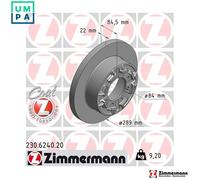 2x BRAKE DISC 230.6240.20 FOR IVECO DAILY/VI/Platform/Chassis/Van/III/Dump 3.0L