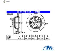 2x BRAKE DISC 24.0109-0132.1 FOR HONDA LEGEND/III/Mk ODYSSEY/MPV/SW/GRANDE 2.2L
