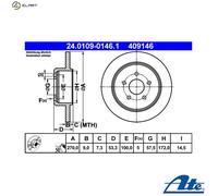 ATE 24.0109-0146.1 Brake disc