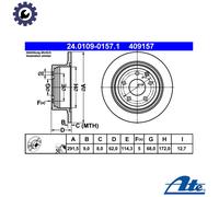 2x BRAKE DISC 24.0109-0157.1 FOR NISSAN QASHQAI/+2/II/SUV/Wagon TSURA/VII 1.6L