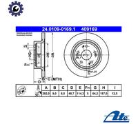 2x BRAKE DISC 24.0109-0169.1 FOR HONDA ACCORD/VIII/IX/Tourer/EURO INSPIRE 2.4L