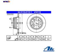 ATE 24.0110-0110.1 Brake disc