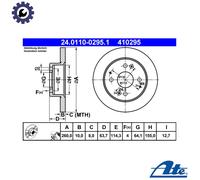 2x BRAKE DISC 24.0110-0295.1 FOR HONDA ACCORD/VI/Hatchback/Mk/VII F18B2 1.9L
