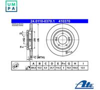 Brake discs Hyundai i40 I 1.6 GDI 24.0110-0370.1