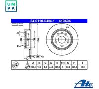 2x BRAKE DISC 24.0110-0404.1 FOR VAUXHALL ASTRA/Mk/VII OPELD 10 XFL 3cyl 1.4L