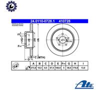 2x BRAKE DISC 24.0110-0728.1 FOR SUBARU OUTBACK LEGACY/IV/Station/Wagon 2.5L
