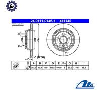 ATE 24.0111-0145.1 Brake disc
