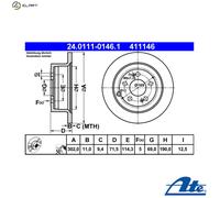 ATE 24.0111-0146.1 Brake disc