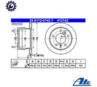 2x BRAKE DISC 24.0112-0142.1 FOR VW LT/Mk/II/Bus/28-35/Platform/Chassis/28-46