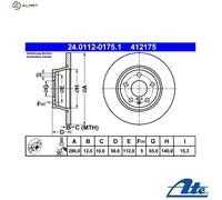 ATE 24.0112-0175.1 Brake disc