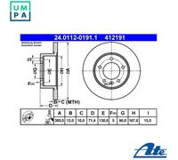 2x BRAKE DISC 24.0112-0191.1 FOR RENAULT MASTER/III/Bus/Van/Platform/Chassis
