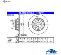 ATE 24.0112-0210.1 Brake disc