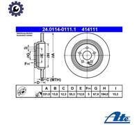 Genuine ATE Brake Disc For Mercedes M-CLASS 98-05 A1634230012