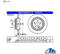 2x BRAKE DISC 24.0114-0111.1 FOR MERCEDES-BENZ OM 612.963 2.7L 5cyl M-CLASS 3.7L