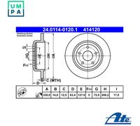 2x BRAKE DISC 24.0114-0120.1 FOR JEEP GRAND/CHEROKEE/IV/SUV ERB 3.6L EXN 3.0L
