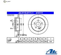 ATE 24.0115-0111.1 Brake disc