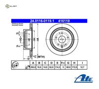 Rear Brake Disc for Nissan Renault:X-TRAIL,QASHQAI +2 I 1,KOLEOS I 1,LEAF,II 2