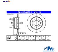 2x BRAKE DISC 24.0116-0121.1 FOR VW CRAFTER/30-50/Van/30-35/Bus MERCEDES-BENZ