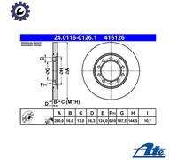 ATE 24.0116-0126.1 Brake disc