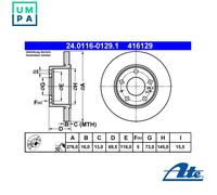 Genuine ATE Brake Disc For Iveco DAILY 99-07 2991646