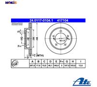 2x BRAKE DISC 24.0117-0104.1 FOR SUZUKI VITARA ESCUDO JIMNY/Closed/Off-Road 1.5L