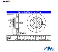 ATE 24.0118-0724.1 Brake disc