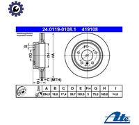 2x BRAKE DISC 24.0119-0108.1 FOR BMW 3/E46/Convertible/Compact N42B20A M47D20
