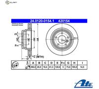 ATE 24.0120-0154.1 Brake disc