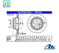 2x BRAKE DISC 24.0120-0154.1 FOR BMW M47D20 2.0L 4cyl 5 E39 M57D25 M51D25 2.5L