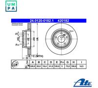 ATE 24.0120-0182.1 Brake disc