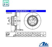 2x BRAKE DISC 24.0120-0191.1 FOR BMW X5/SAV/E53 M62B46 4.6L N62B44A 4.4LA 4.8L