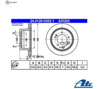 ATE 24.0120-0202.1 Brake disc