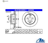 2x BRAKE DISC 24.0120-0209.1 FOR VAUXHALL OPEL CHEVROLET CAPTIVA/Van/SUV 2.4L