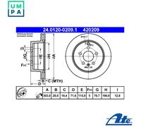 2x BRAKE DISC 24.0120-0209.1 FOR VAUXHALL OPEL CHEVROLET CAPTIVA/Van/SUV 2.4L