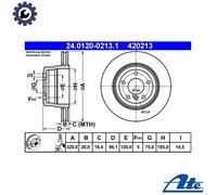 1X Brake disc ATE 24.0120-0213.1 for BMW 5 (E60) 3 2005-2007
