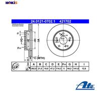 ATE 24.0121-0702.1 Brake disc