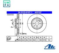 2x BRAKE DISC 24.0122-0107.1 FOR ALFA ROMEO FIAT LANCIA DELTA/II/Mk DEDRA/SW 145