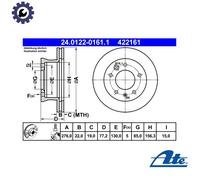 2x BRAKE DISC 24.0122-0161.1 FOR VW LT/Mk/II/Platform/Chassis/28-46/Van/Bus 2.3L